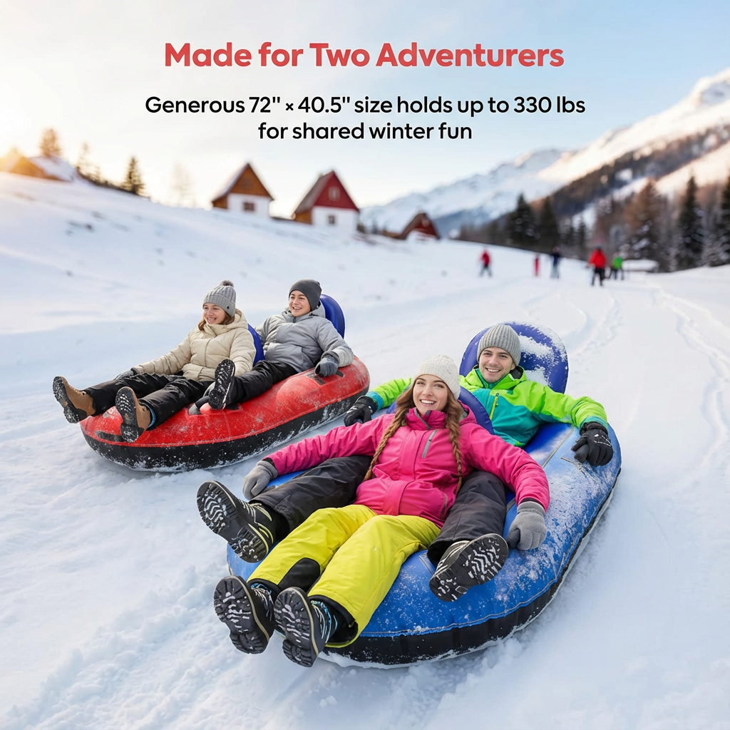 Glidely Extreme Cold-Resistant Inflatable Snow Tube